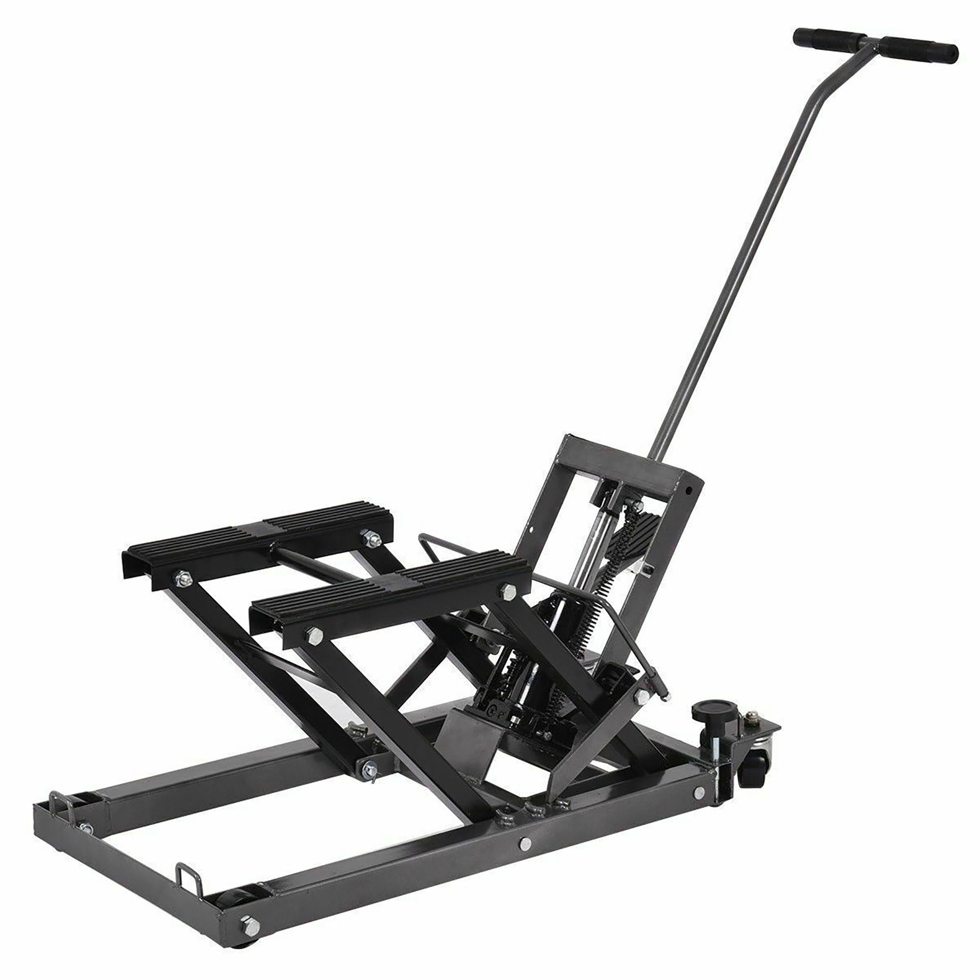 Costway Motorcycle ATV Jack Lift Stand Quad Dirt Street Bike Hoist 1500 lbs Black\Red
