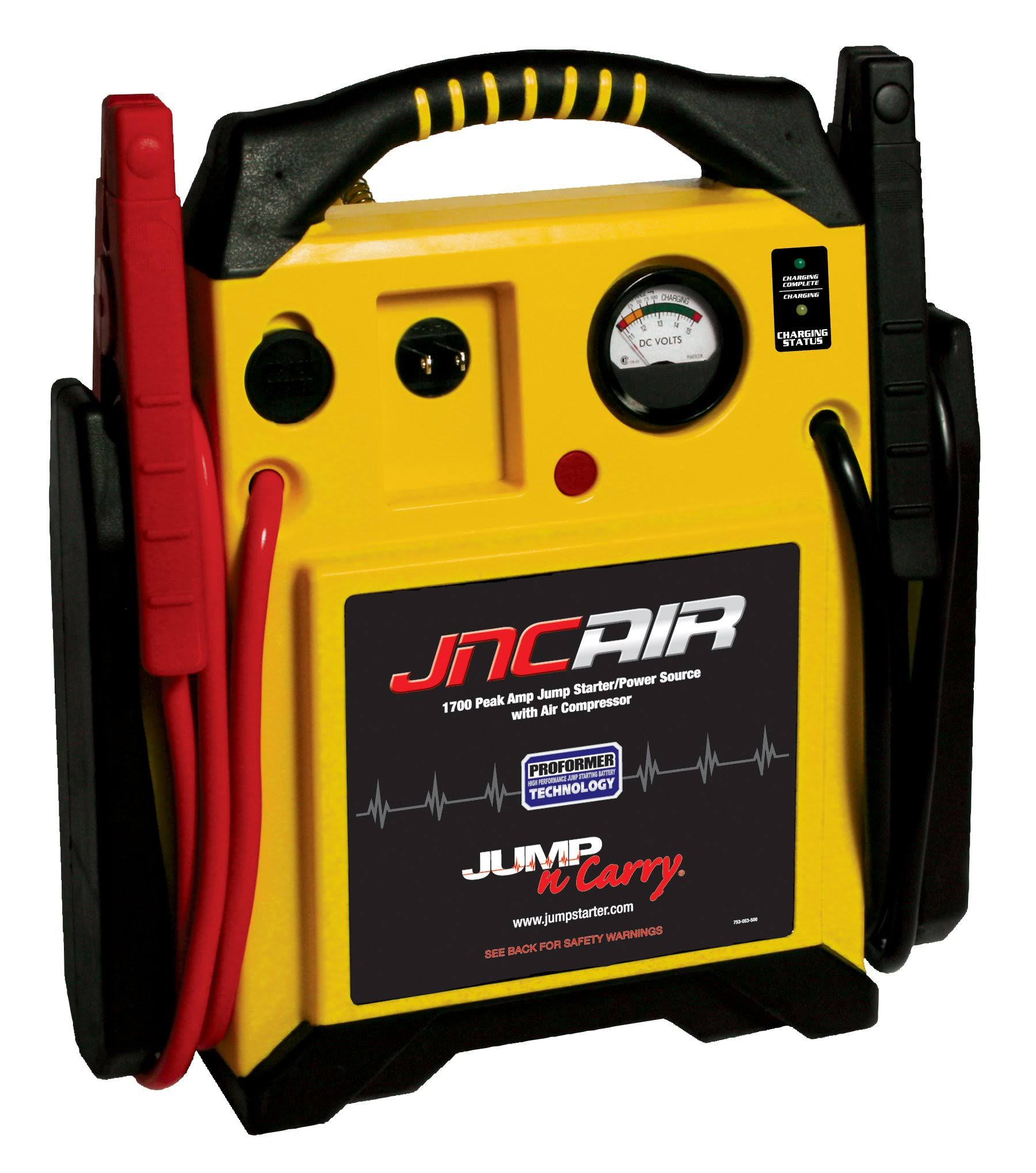 Jump-N-Carry JNCAIR 1700 Peak Amp 12 Volt Jump Starter with Air