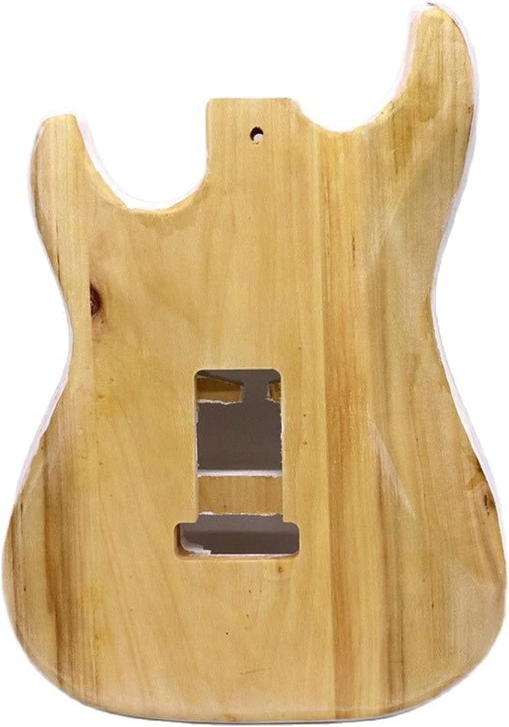 DIY Hand Paint Poplar Wood ST Electric Guitar Body White Customized Painting Guitar Barrel Unfinished Guitar Builder Kit