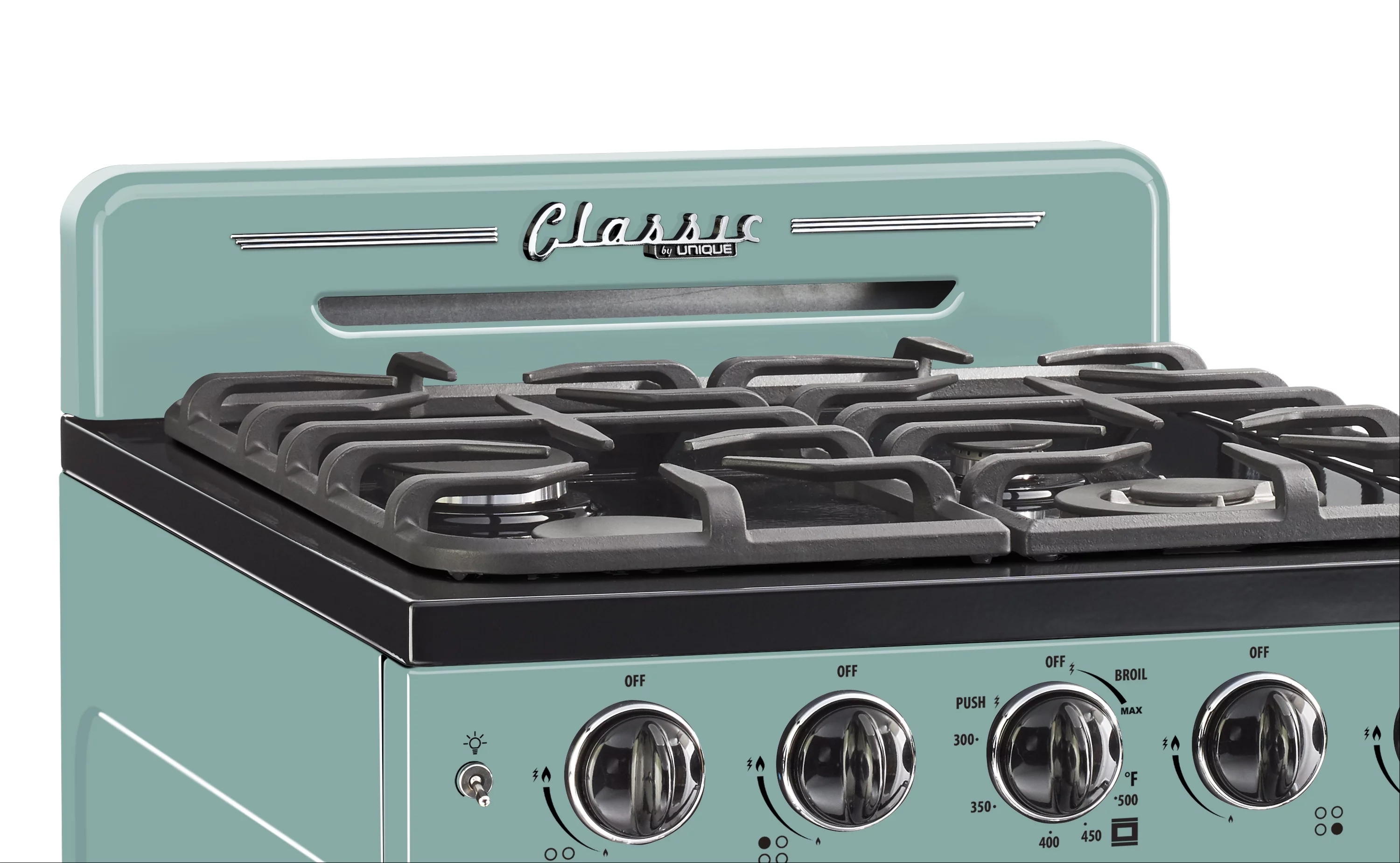 Unique Classic Retro 24" 2.9 cu/ft Freestanding Gas Range with Convection Oven and Sealed Burners