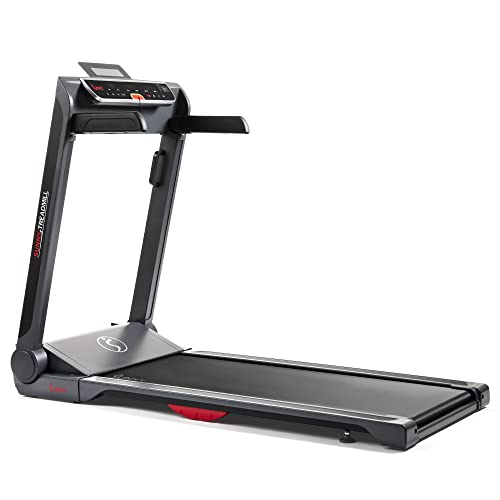 Sunny Health & Fitness Strider Foldable Treadmill, 20-Inch Wide Running Belt with Optional Exclusive SunnyFit™ App and Enhanced Bluetooth Connectivity