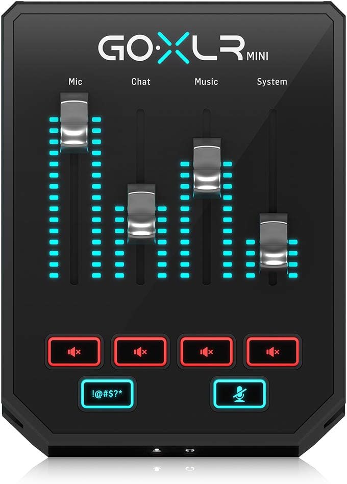 TC-Helicon GoXLR Mini Online Broadcast Mixer with USB/Audio Interface and Midas Preamp (GOXLRMINI)