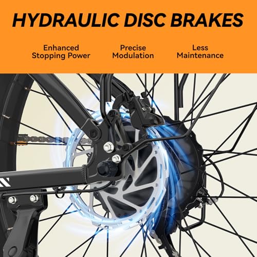 Dual Motor Electric Bike for Adults, 52V 4000/5000W Peak Motor, 40/45MPH, 1300Wh Battery, Up to 100 Miles Range, 26" x 4.0 Fat Tire Ebike with 7-Speed, Suspension, Turn Signals and Dual Disc Brakes