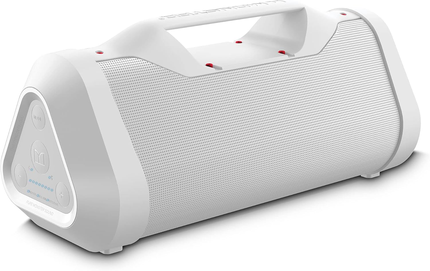 Monster Portable Wireless Bluetooth Speaker, 120W Rechargeable Wireless Boombox, USB Charge Out, IPX5 Water Resistant, (Monster Blaster 3.0), Red