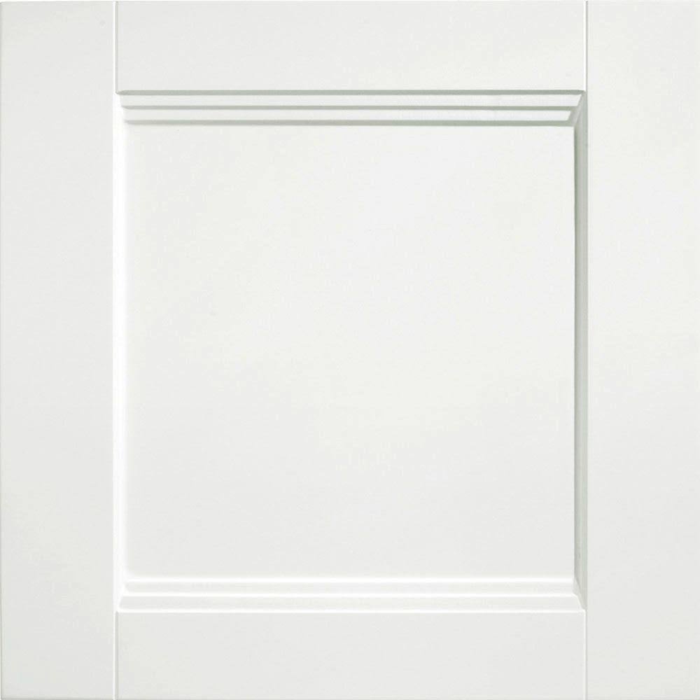 American Woodmark Del Ray 14 9/16 x 14 1/2 in. Cabinet Door Sample in White 99783