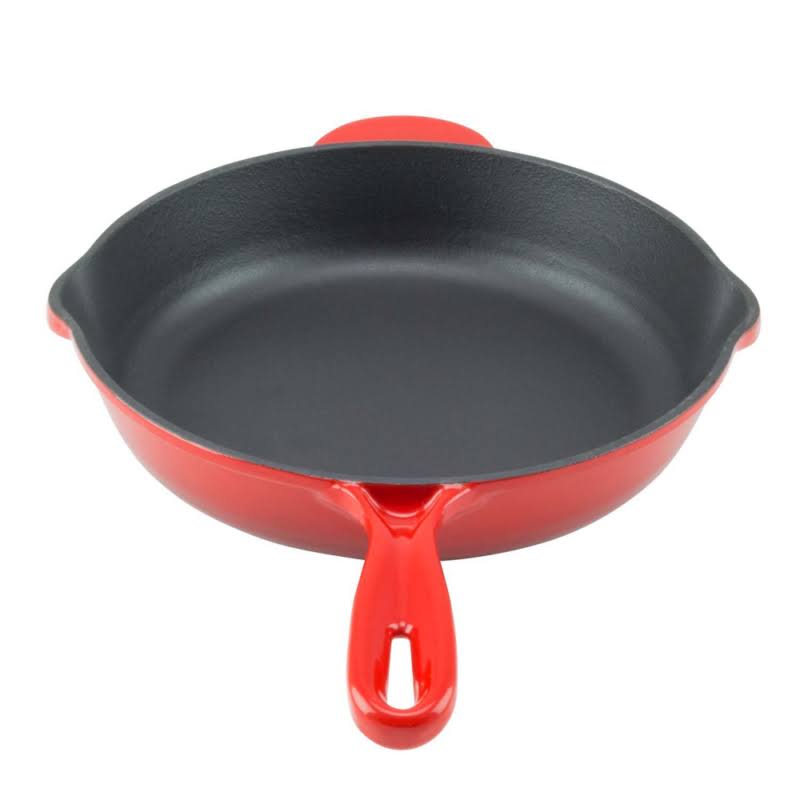 Zelancio Enamel Cast Iron Skillet 10 inch Oven Safe Smooth Surface Fry PAN.