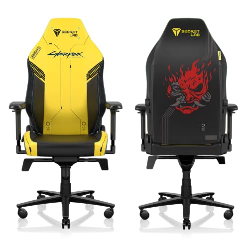 Secretlab Titan Evo Cyberpunk 2077 Gaming Chair - Reclining - Ergonomic & Comfortable Computer Chair with 4D Armrests - Magnetic Head Pillow & 4-Way Lumbar Support - Yellow/Black - Leatherette