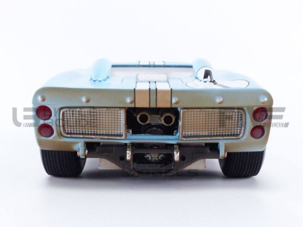 1966 Ford GT-40 MK II #1 Light Blue (Dirty Version) 1/18 Diecast Model Car by Shelby Collectibles