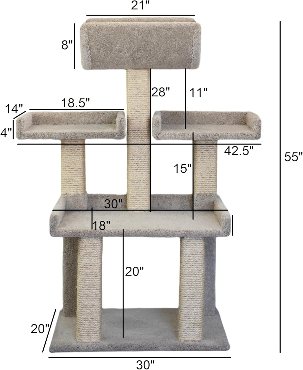 Prestige Cat Trees Extra Large Cat Tower for Big Cats