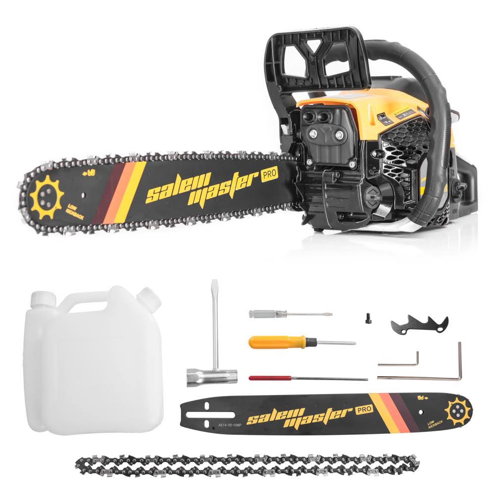 Salem Master 20 in. 62 CC 2-Cycle GAS Powered Chainsaw Handheld Cordless Petrol Gasoline Chain Saw 6220G