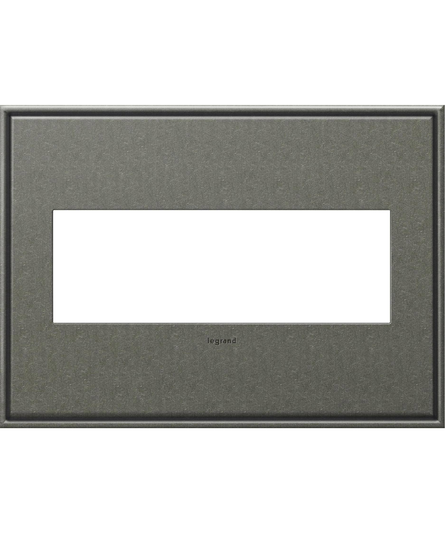 Legrand (AWC3GBP4) Adorne Brushed Pewter 3-Gang Wall Plate