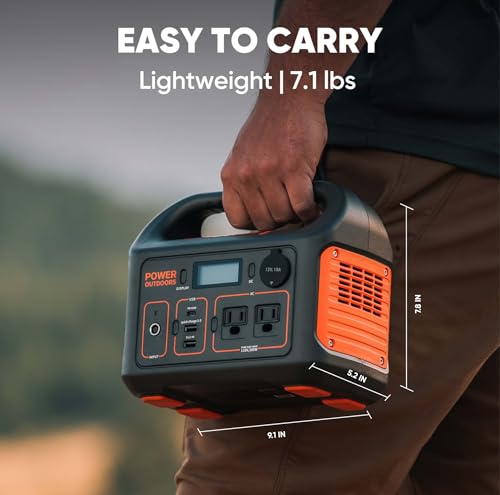 Jackery Solar Generator 300, 293Wh Backup Lithium Battery with Solar Panel SolarSaga 100W, 110V/300W Pure Sine Wave AC Outlet for RV Outdoors Camping Travel Blackout(Extension Cable Included)