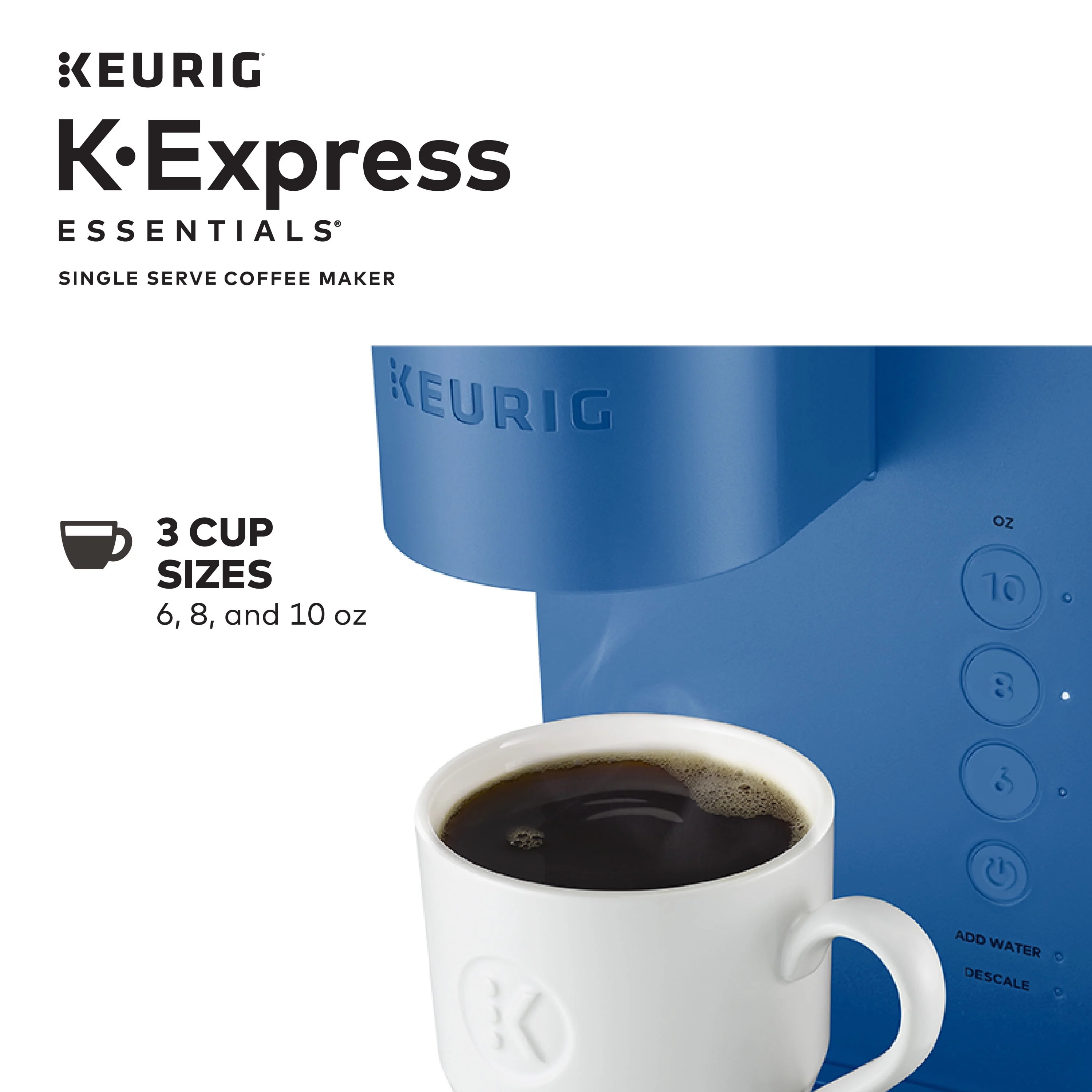 Keurig K-Express Essentials Single Serve K-Cup Pod Coffee Maker, Black