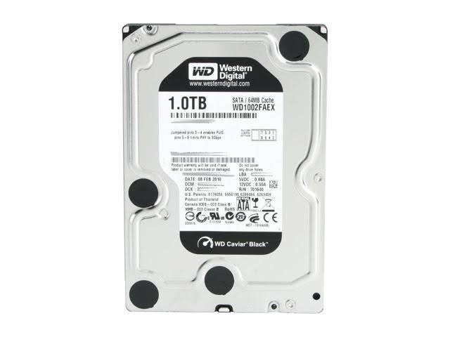 WD Black 1TB 3.5-inch SATA Hard Drive - WD1002FAEX
