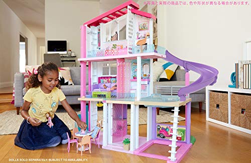 Barbie Dreamhouse Dollhouse with Pool, Slide and Elevator, Plus Lights, Sounds and 70+ Total Accessories, for 3 to 7 Year Olds