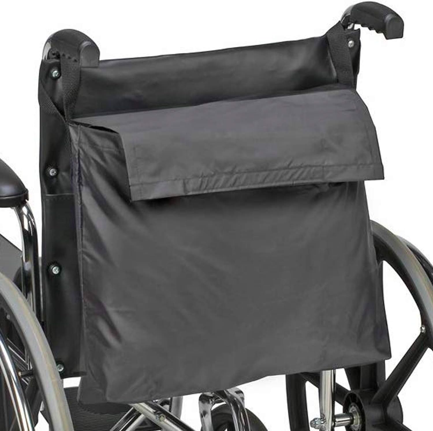 Drive Medical Silver Sport 1 Folding Wheelchair with Full Arms and Swing-Away Footrest + DMI Wheelchair Storage Bag