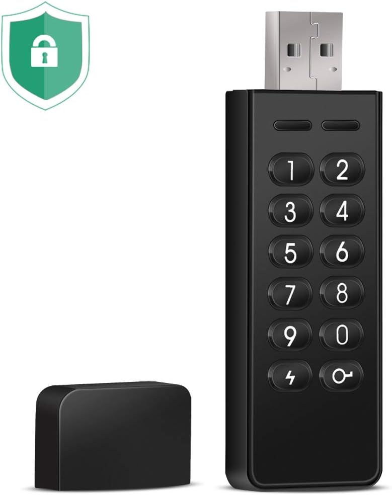 LEPIN 32GB Flash Drive Password Protected Hardware Encrypted USB Flash Drive Secure USB Drive Secret with Keypad U Disk Flash for Personal Data Security Pack of 2