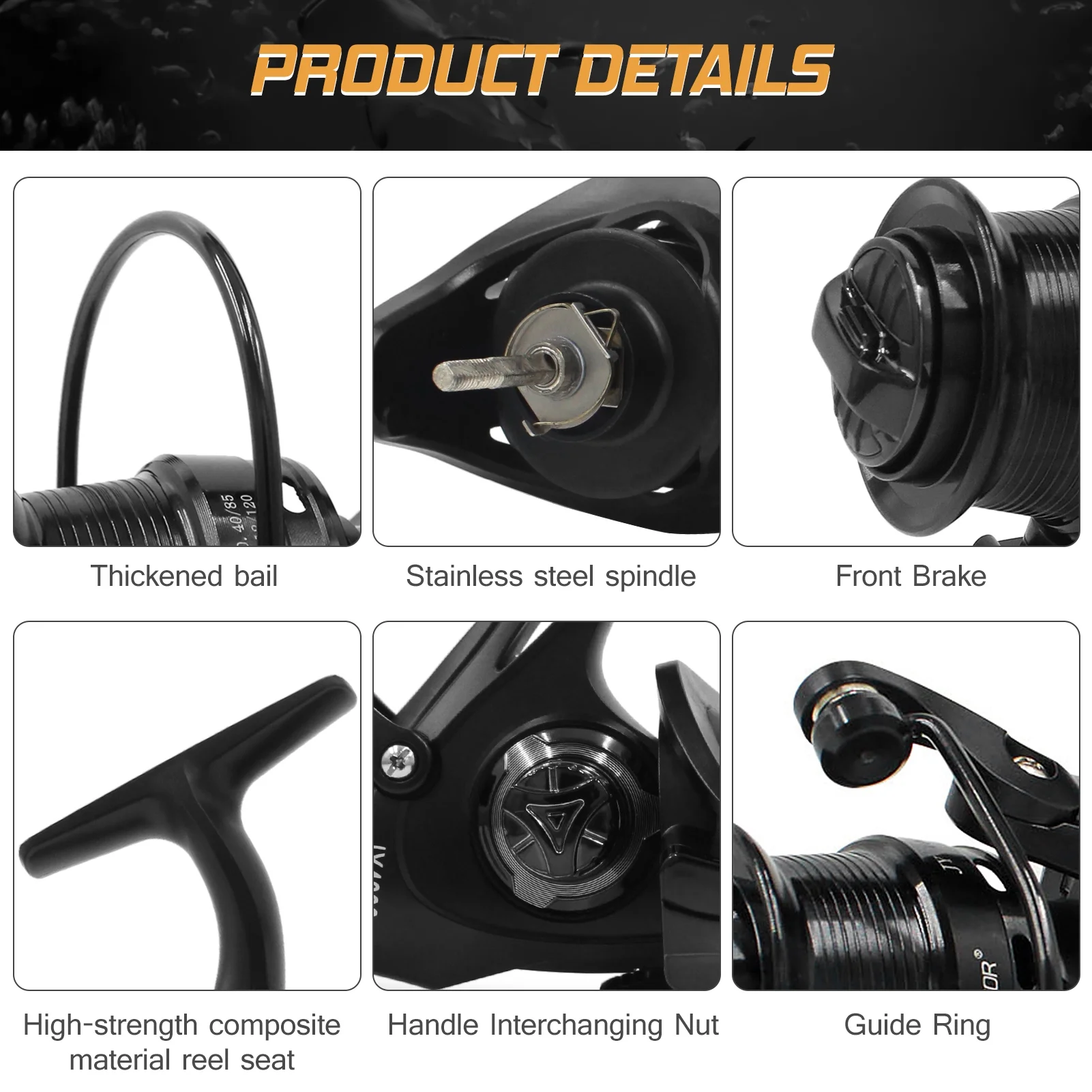 9+1BB Speed Ratio Fishing Reel with Dual Brake System Smooth  Reel with Dual Spool Interchangeable Handle Fishing Tackle