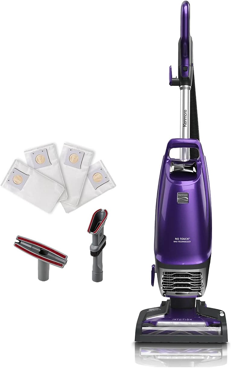 Kenmore BU4050 Intuition Bagged Upright Vacuum, liftup Cleaner Eliminator brushroll, Handi-Mate for Carpet, Hard Floor, pet Hair, Rose Gold