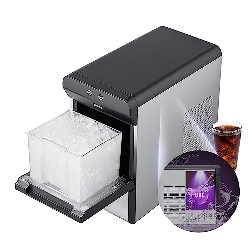 VEVOR Commercial Ice Maker, 400LBS/24H Ice Making Machine with 330.7LBS Large Storage Bin, 800W Auto Self-Cleaning Ice Maker Machine with 3.5-inch LED Screen for Business Bar Tested to UL Standards