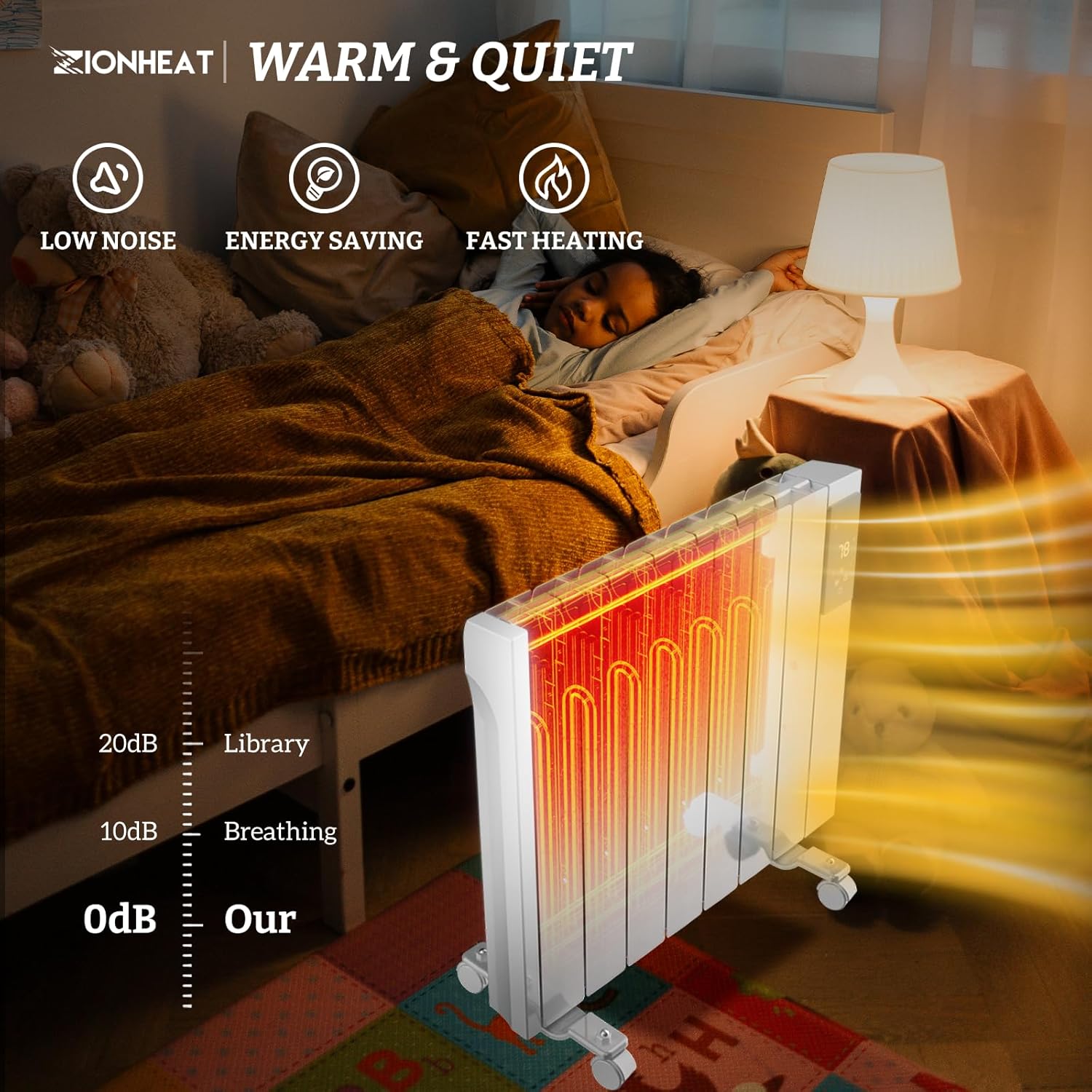 1500W Panel Heater - Electric Wall/Freestanding Aluminium Radiator/LED Display, Adjustable Thermostat, Timer & Safety Protection for Indoor Use in Living Room/Bedroom/Bathroom - White…