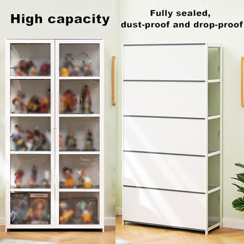Acrylic bookcase storage rack/Acrylic Glass Display Cabinet,Curio Display Cabinet Case,Floor Standing Clear Showcase,Storage Cabinet for Living Room,Strong Load-bearing Capacity,for Living