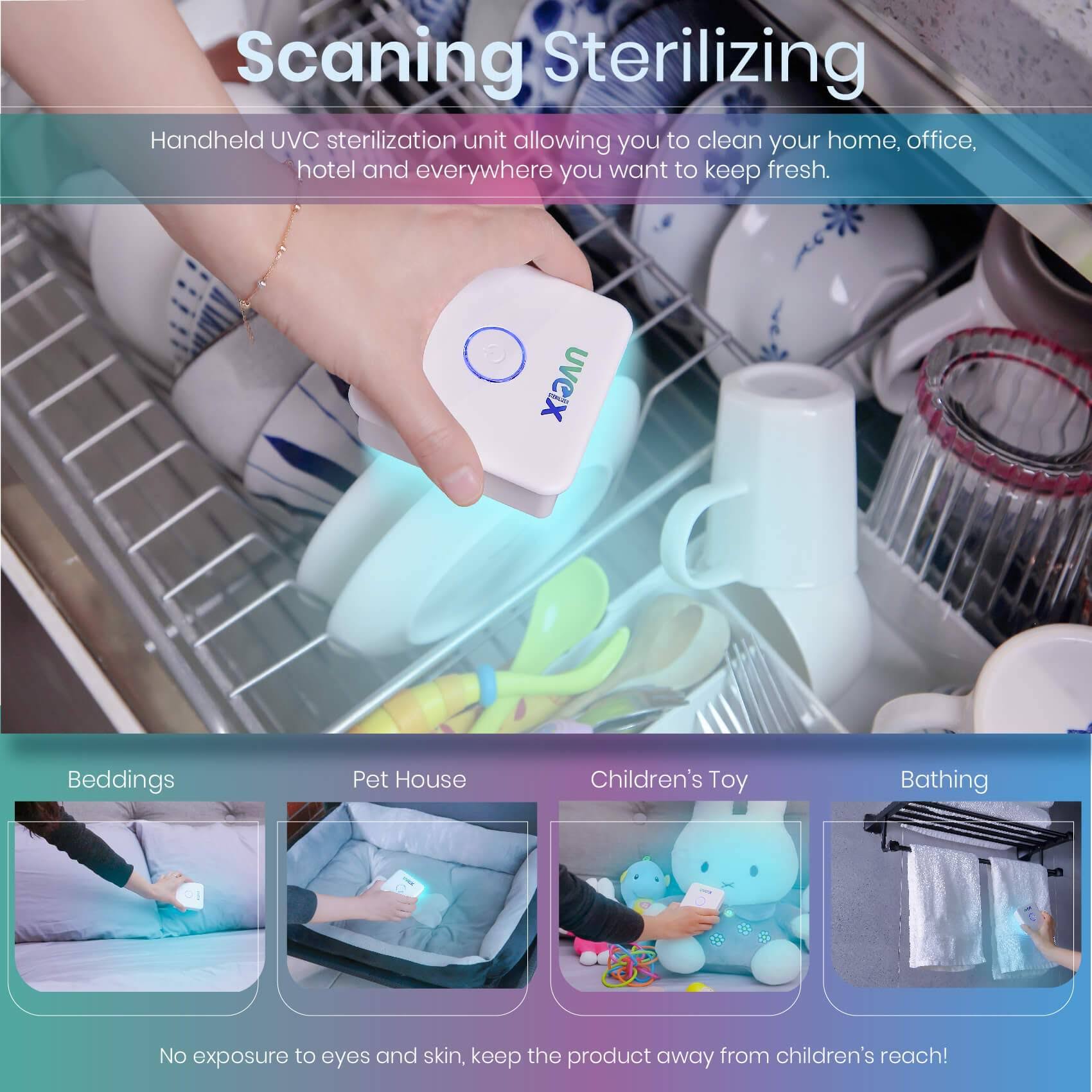 UVC Sterilizer x 3 Package - UV Light Sanitizer - Sterilizer - Portable UV Sterilizer - Germicidal UV Light - Ultraviolet Light