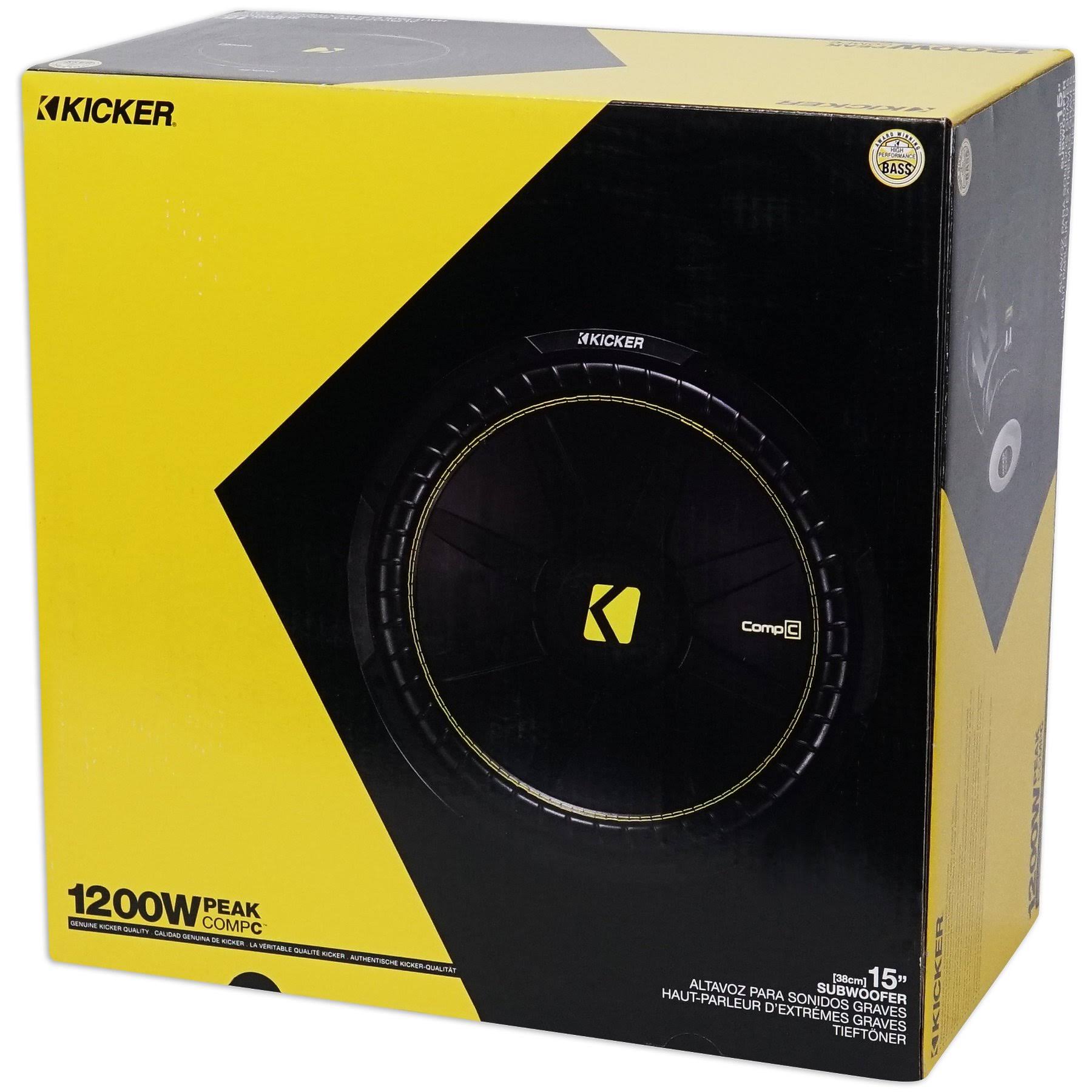 Kicker 44CWCS154 CompC 15 inch Subwoofer - 4 Ohm Single Voice Coil