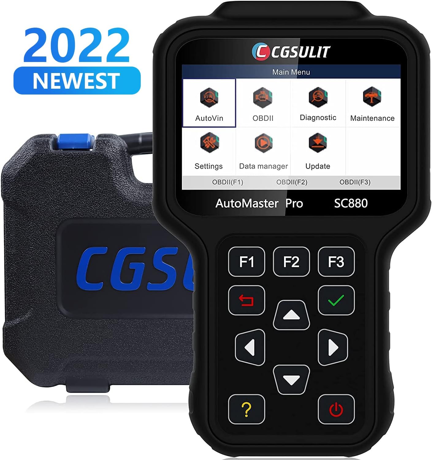 Code Reader Scan Tool for All Cars, CGSULIT SC880 Professional Full System Automotive Scanner Auto Check Fault Code Reader, Vehicle OBD2 Diagnostic Tool with EPB ABS SAS SRS Transmission Reset