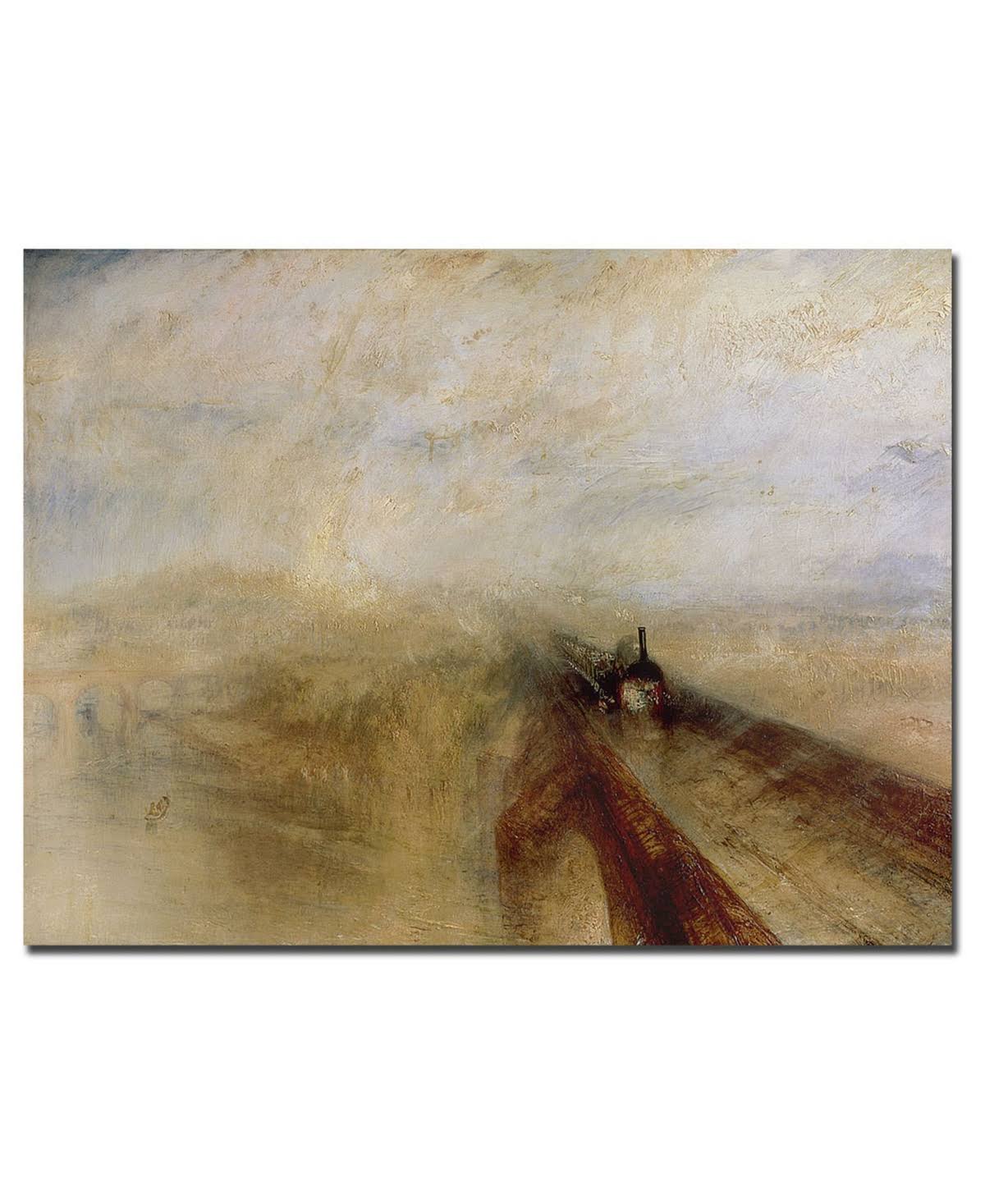 Trademark Art Rain Steam and Speed 1844x22 Canvas Art by Joseph Turner