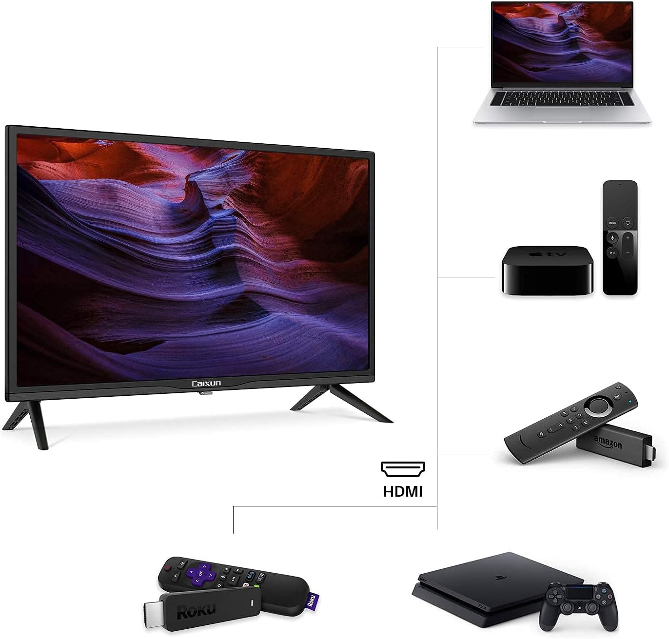 Caixun EC50S1A, 50 inch 4K UHD HDR Smart Android TV with Google Assistant (Voice Control), Screen Share, HDMI, USB, Wi-Fi, Bluetooth(2021 Model)