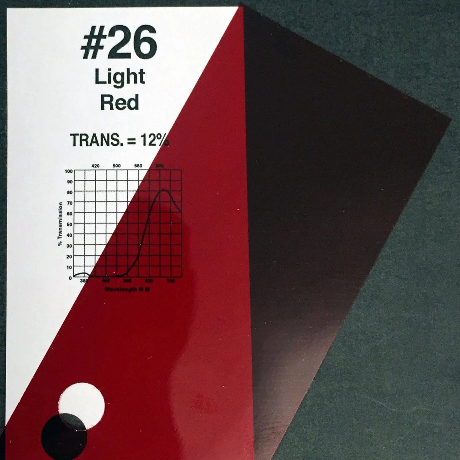 Rosco Cinelux #26 Light Red Filter, 48x22x25& Roll 100000264825