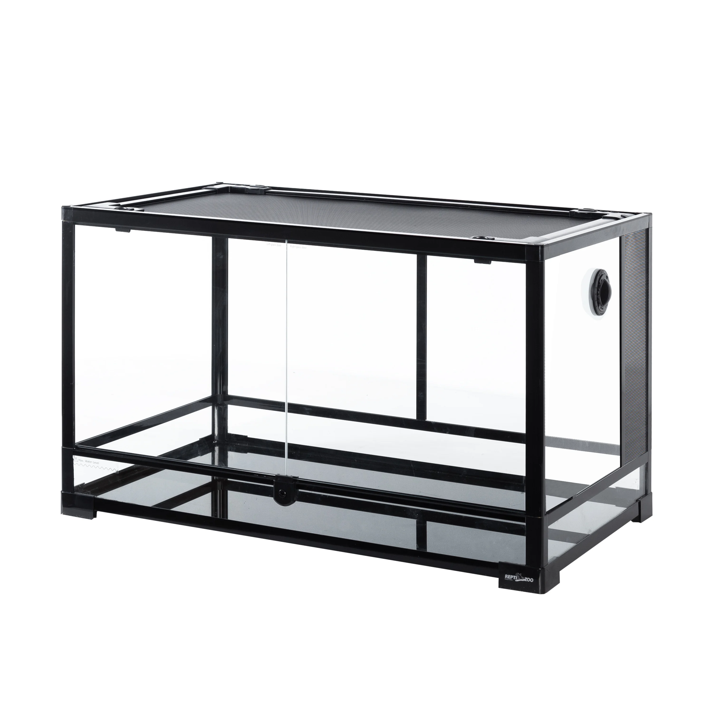 REPTI ZOO Tempered Glass 40 Gallon, Front Opening Reptile Terrarium 30" x 18" x 18" for Reptile