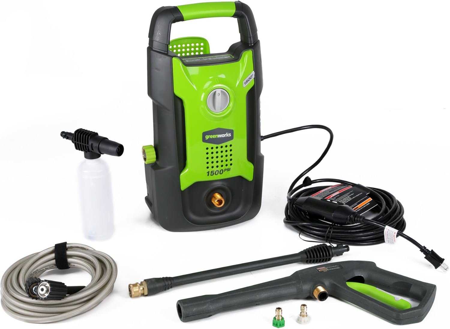 Greenworks 1500 PSI 1.2 GPM Pressure Washer (Upright Hand-Carry)