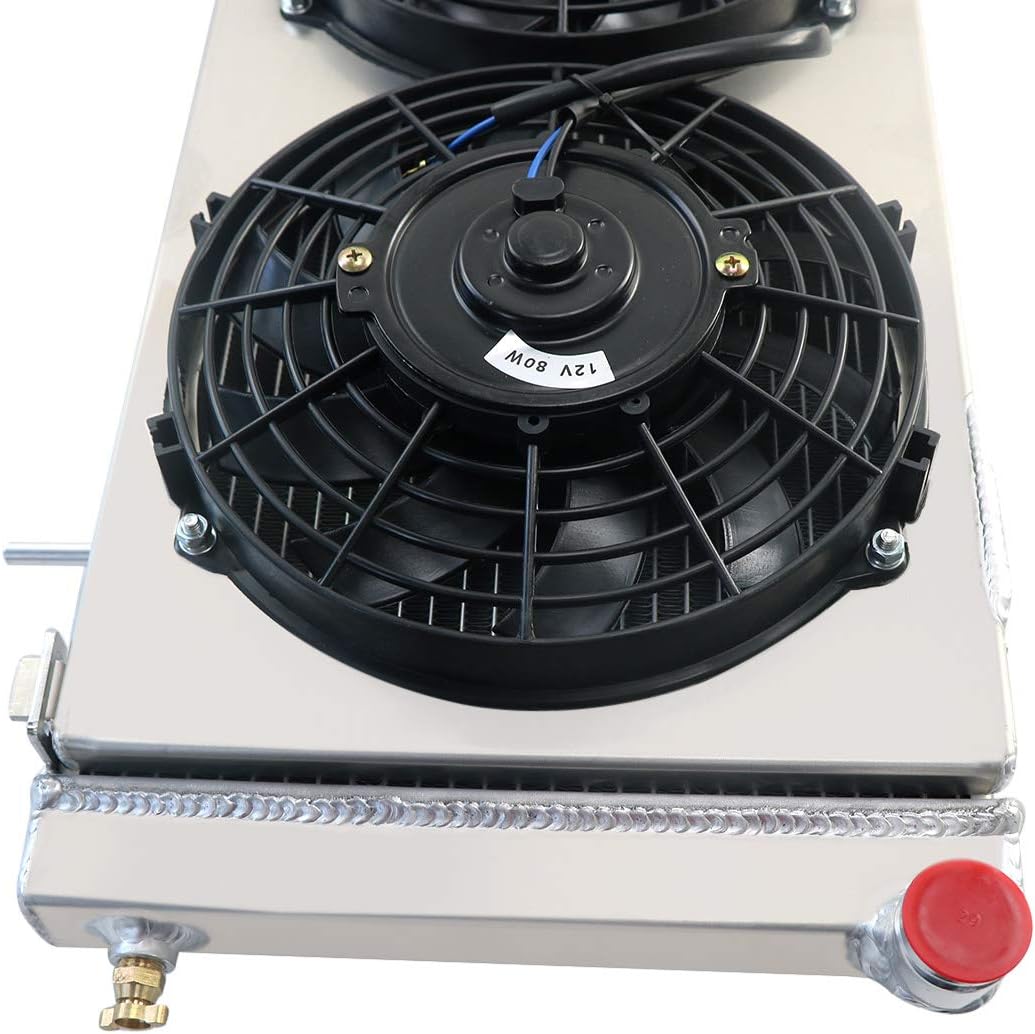 HonorPower Aluminum Radiator for 1991-2001 Jeep Cherokee Comanche XJ 91-01 92 93 94 95 96 97 98 99 00 AT MT (3 Row Core Radiator + Fan w/Shroud & Relay)