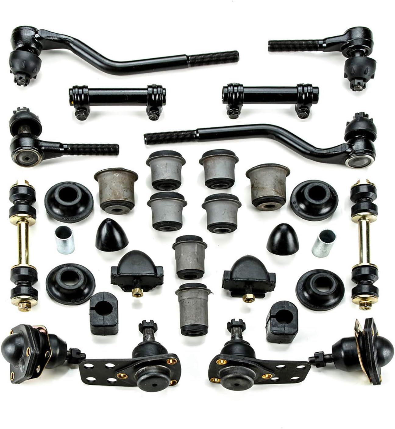 Andersen Restorations Chevrolet Chevy II/Nova Front End Suspension Master Rebuild Kit with Idler Arm Bushing Repair Kit OEM Spec Replacements (30 Piece Kit)