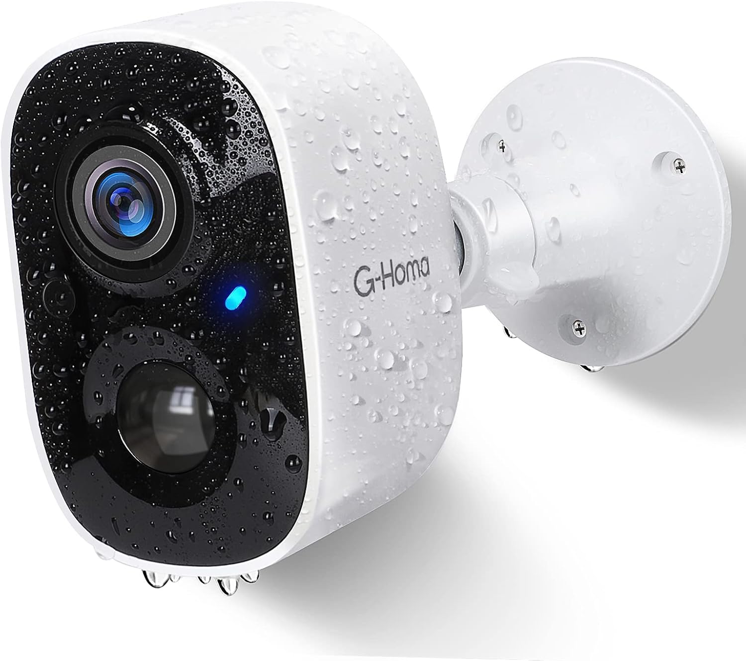 Security Camera Wireless Outdoor, G-Homa WiFi 1080P Battery Powered Cameras for Home Security with Spotlight Color Night Vision/Siren Alarm/2-Way Audio/Waterproof/Smart AI Motion Detection, SD/Cloud