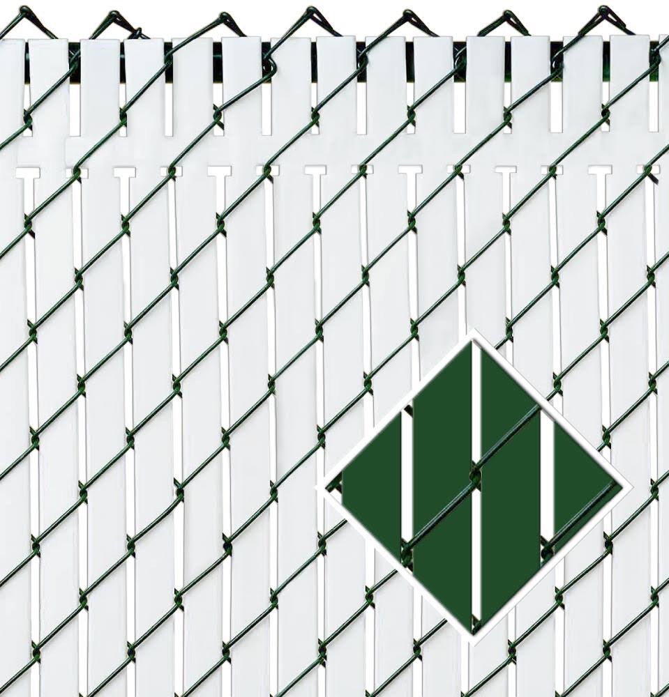 Pexco 8-ft H x 94-in L 82-Pack Green Chain Link Fence Privacy Slat | PVT-GREEN-8 - Megean