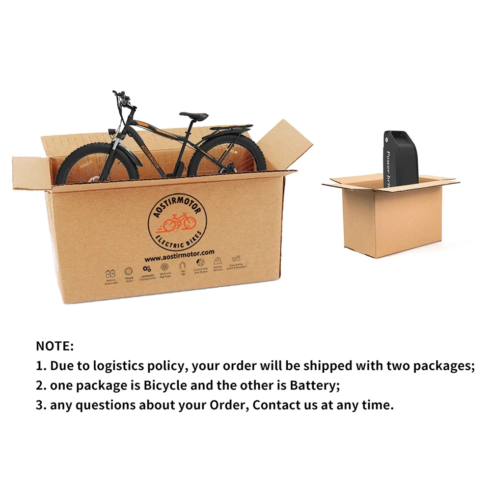 Aostirmotor Electric Mountain Bike, 749W Motor 48V 13AH Removable Lithium Battery Ebike with Rack, 26" 4.0 inch Fat tire Bike, Electric Bicycle for Adults(Black)