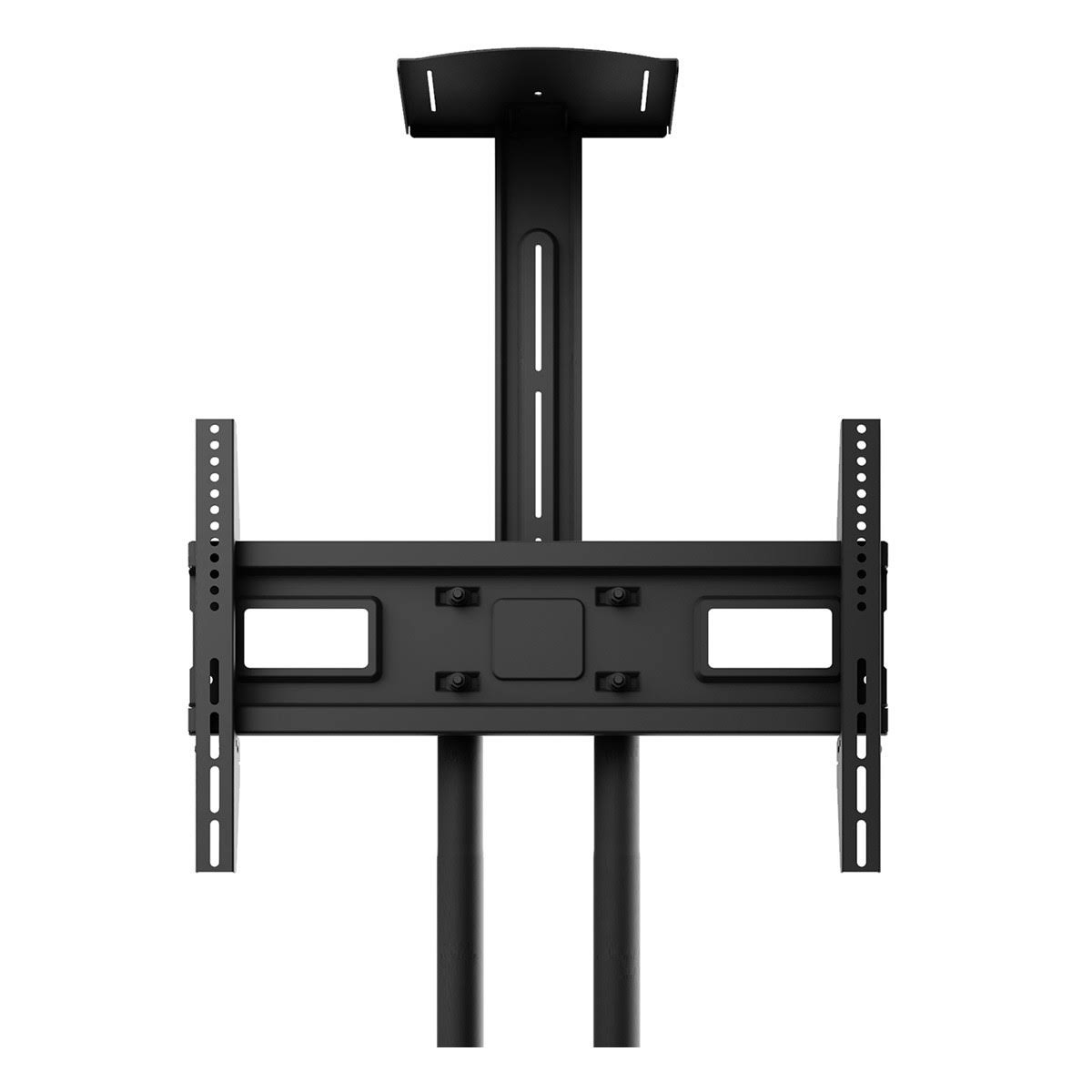 Kanto Mobile TV Mount with Two Adjustable Shelves for 37 inch to 65 inch TVs, Black MTM65PL2