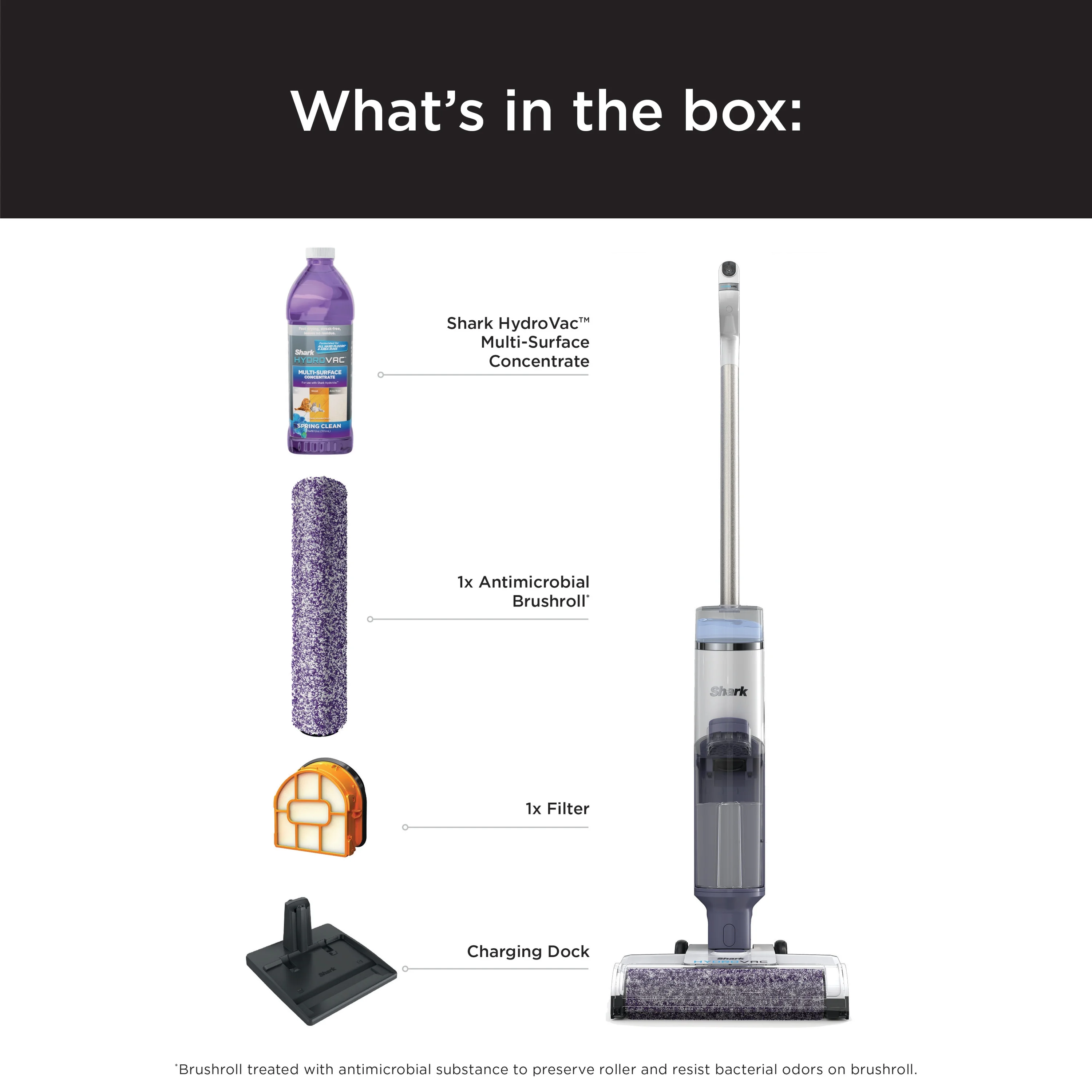 Shark HydroVac Cordless Pro 3 in 1 Vacuum, Mop & Self-Cleaning System with Multi-Surface Cleaning Solution,WD200