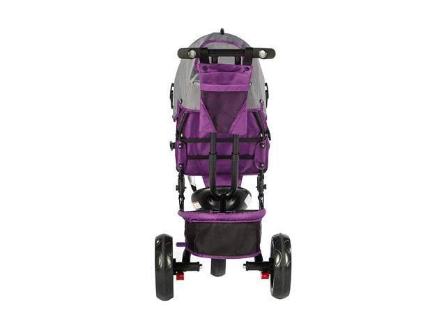 Evezo Kailin 4-in-1 Stroller Trike with Full Canopy (Purple)