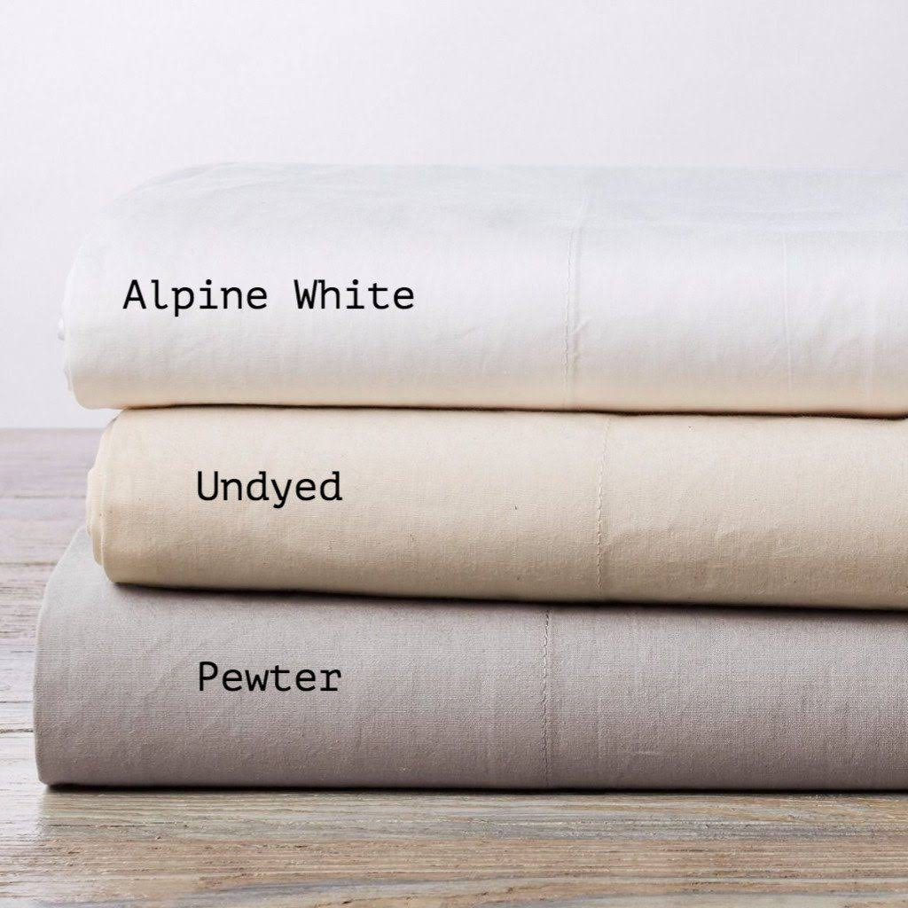 Coyuchi 300 Thread Count Organic Percale Fitted Sheet, Twin, Natural