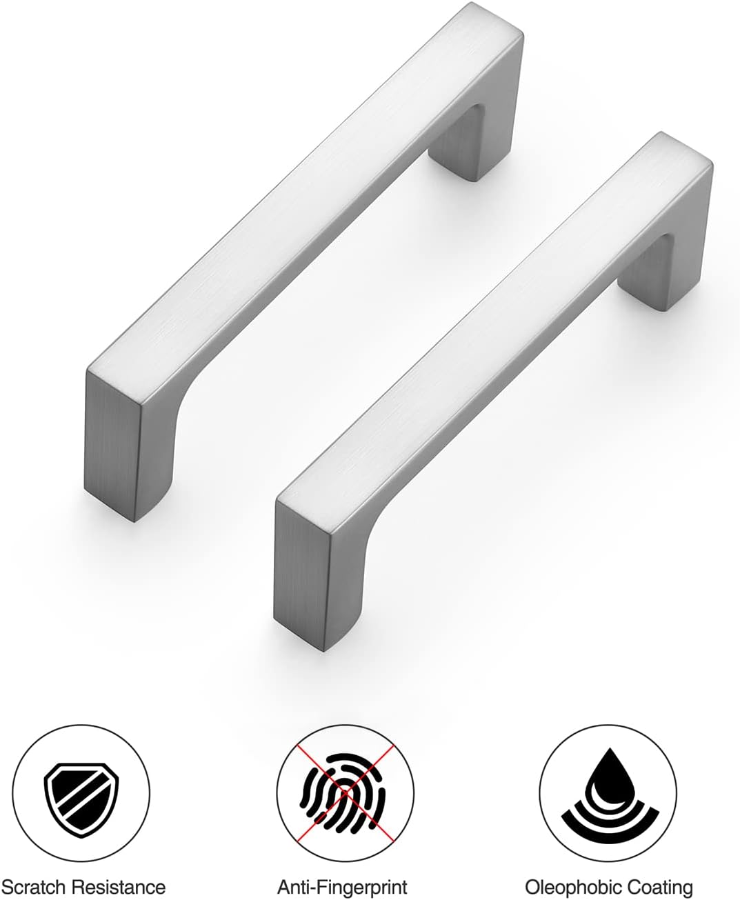 Ravinte 30 Pack Solid 5 Inch Kitchen Square Cabinet Handles Brushed Nickel Cabinet Pulls Drawer Pulls Kitchen Cabinet Hardware Kitchen Handles