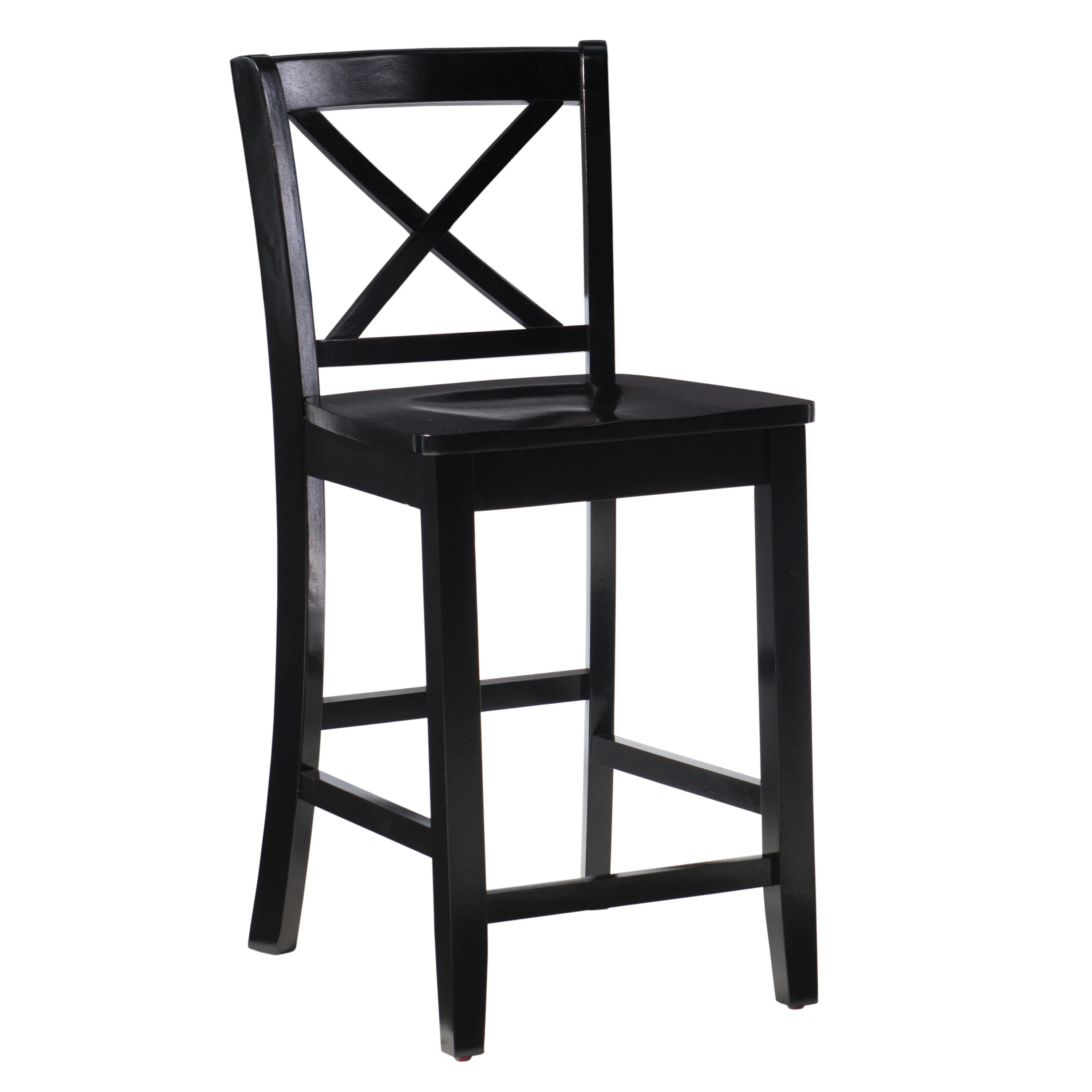 Linon  Amravati Black Wood 24-Inch Counter Stool