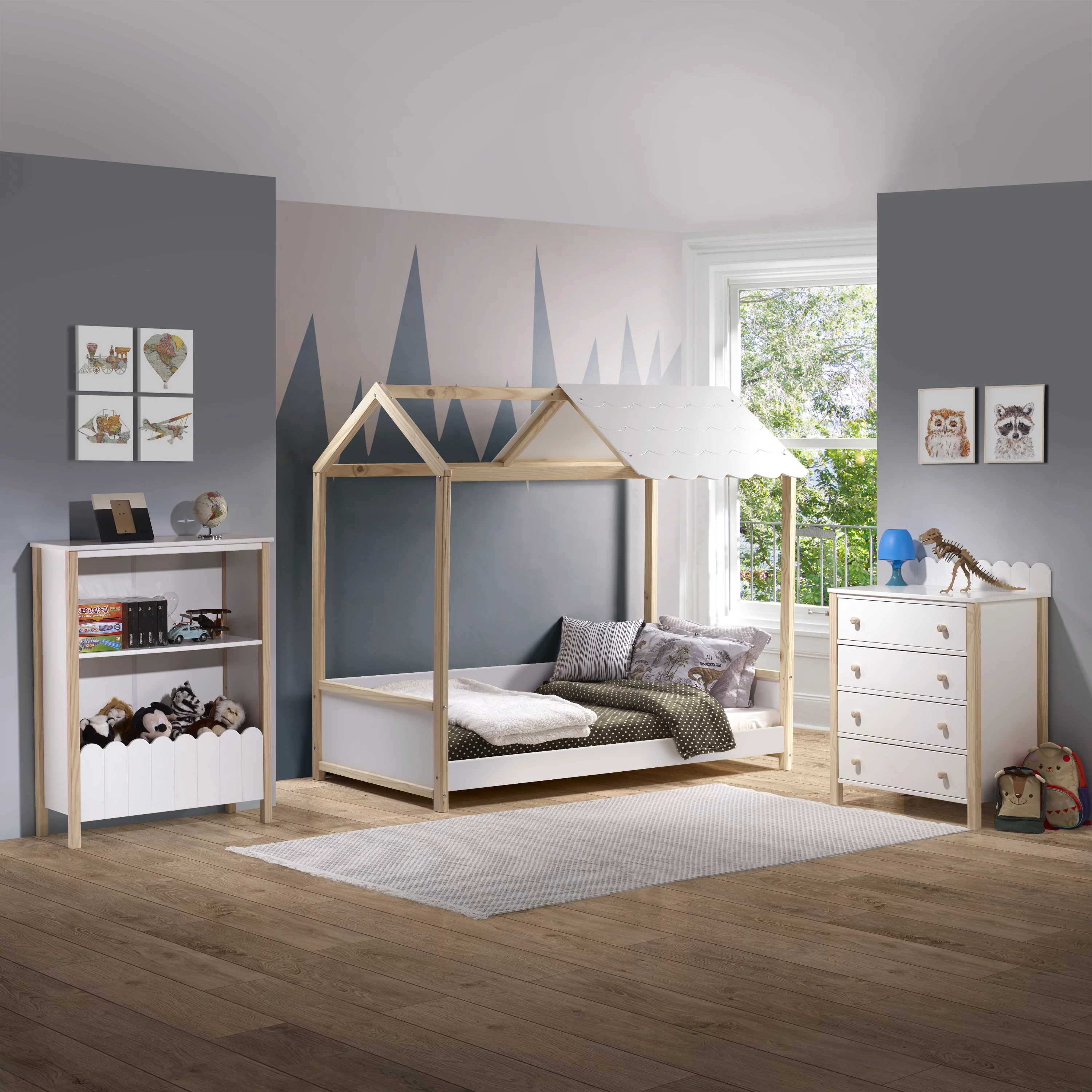 Powell Allyson Kid's Bed, Twin, White