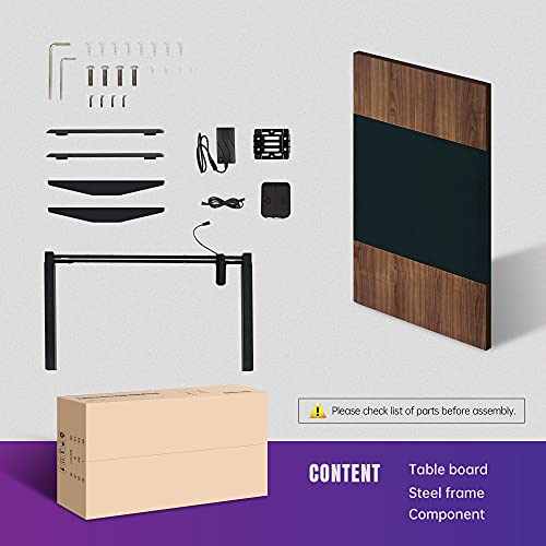 Electric Standing Desk 48 x 24 Inch Height Adjustable Stand Up Desk for Home and Office, Sit Stand Desk Computer Workstation with Splice Board