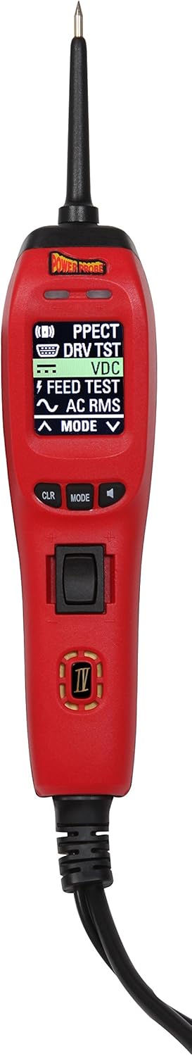 Power Probe IV w/Case & Acc - Red (PP401AS) [Car Diagnostic Test Tool Digital Volt Meter ACDC Current Resistance Circuit Tester Fuel Injector Tester]