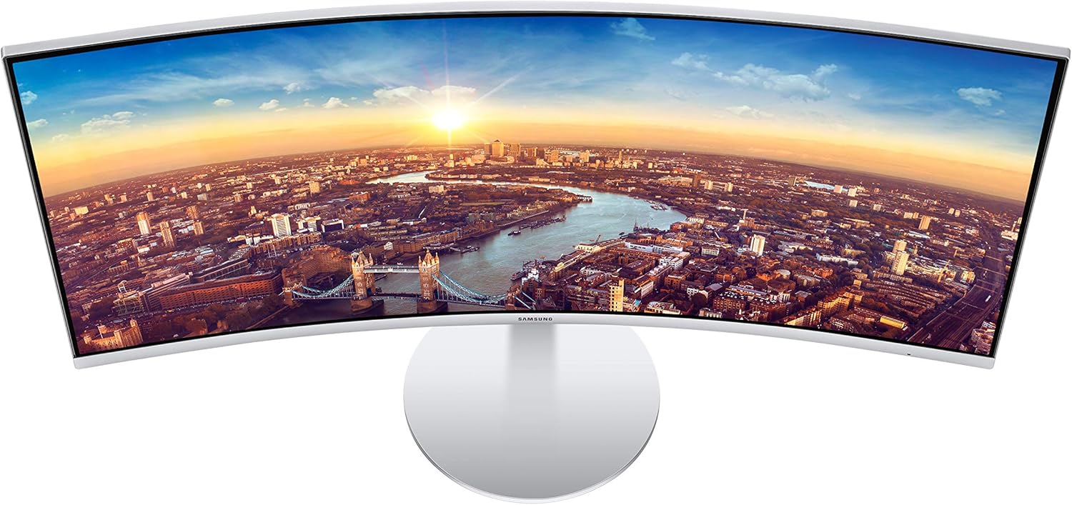 SAMSUNG 34” ViewFinity CJ79 Series Ultrawide QHD (3440x1440) Computer Monitor, 100Hz, Thunderbolt 3 Daisy Chain, QLED, HDMI, USB Hub, Height Adjustable Stand, LC34J791WTNXZA, White