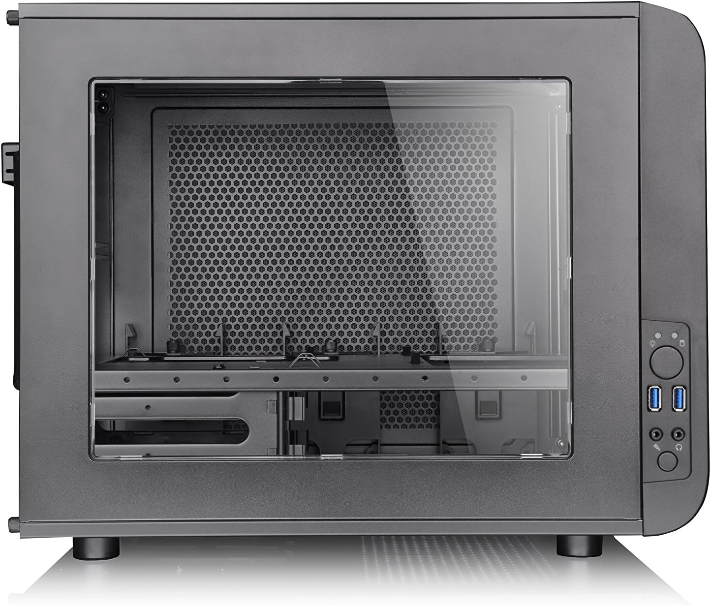 Thermaltake Core V21 SPCC Micro ATX, Mini ITX Cube Gaming Computer Case Chassis, Small Form Factor Builds, 200mm Front Fan Pre-installed, CA-1D5-00S1WN-00 Black